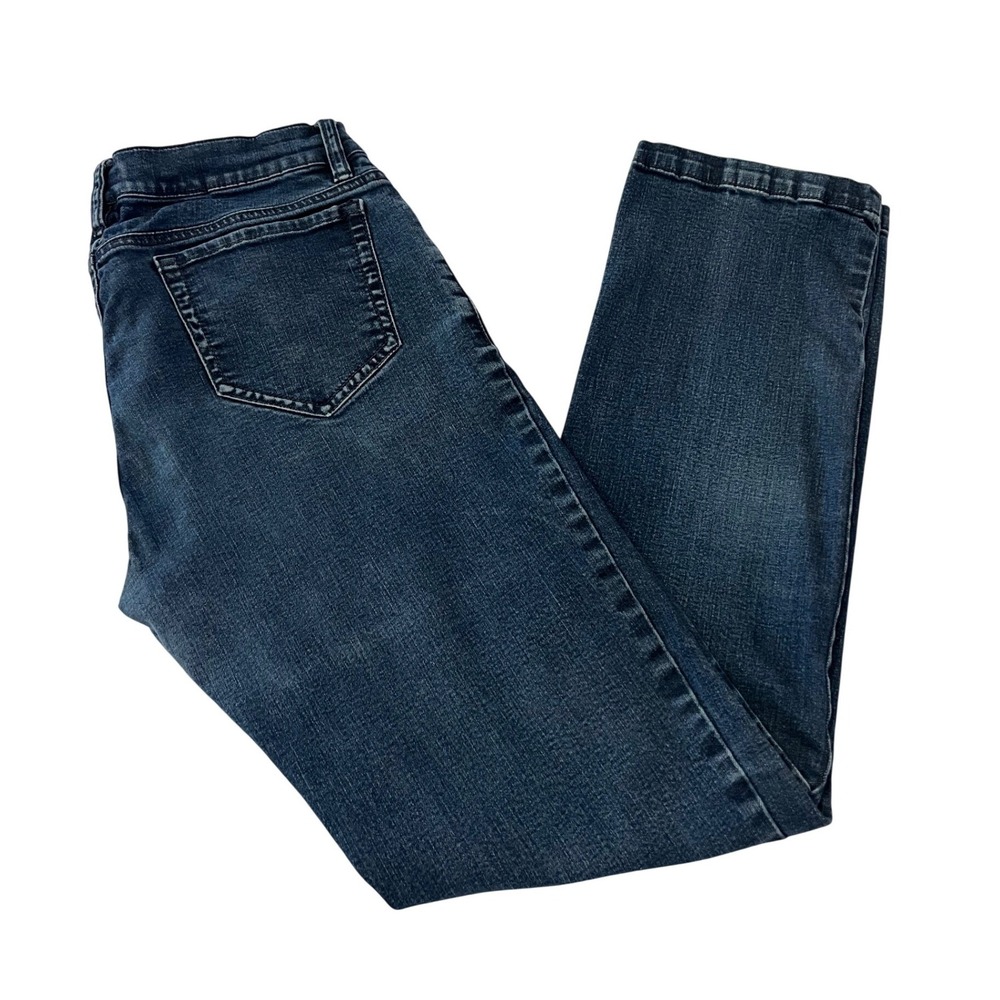 Orvis Womens Dark Wash Straight Leg Stretch Denim Jeans Size 8 RN 70534